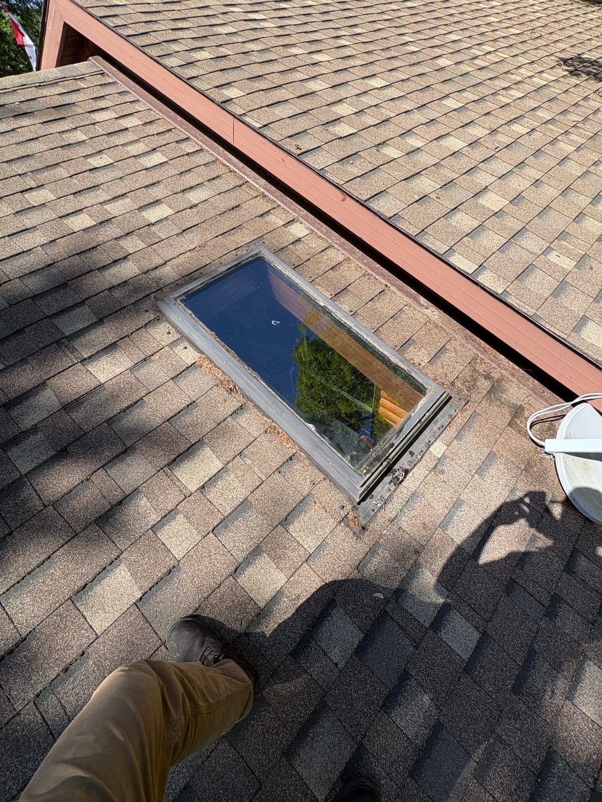 Same skylight crystal clear after a PVS window cleaning service