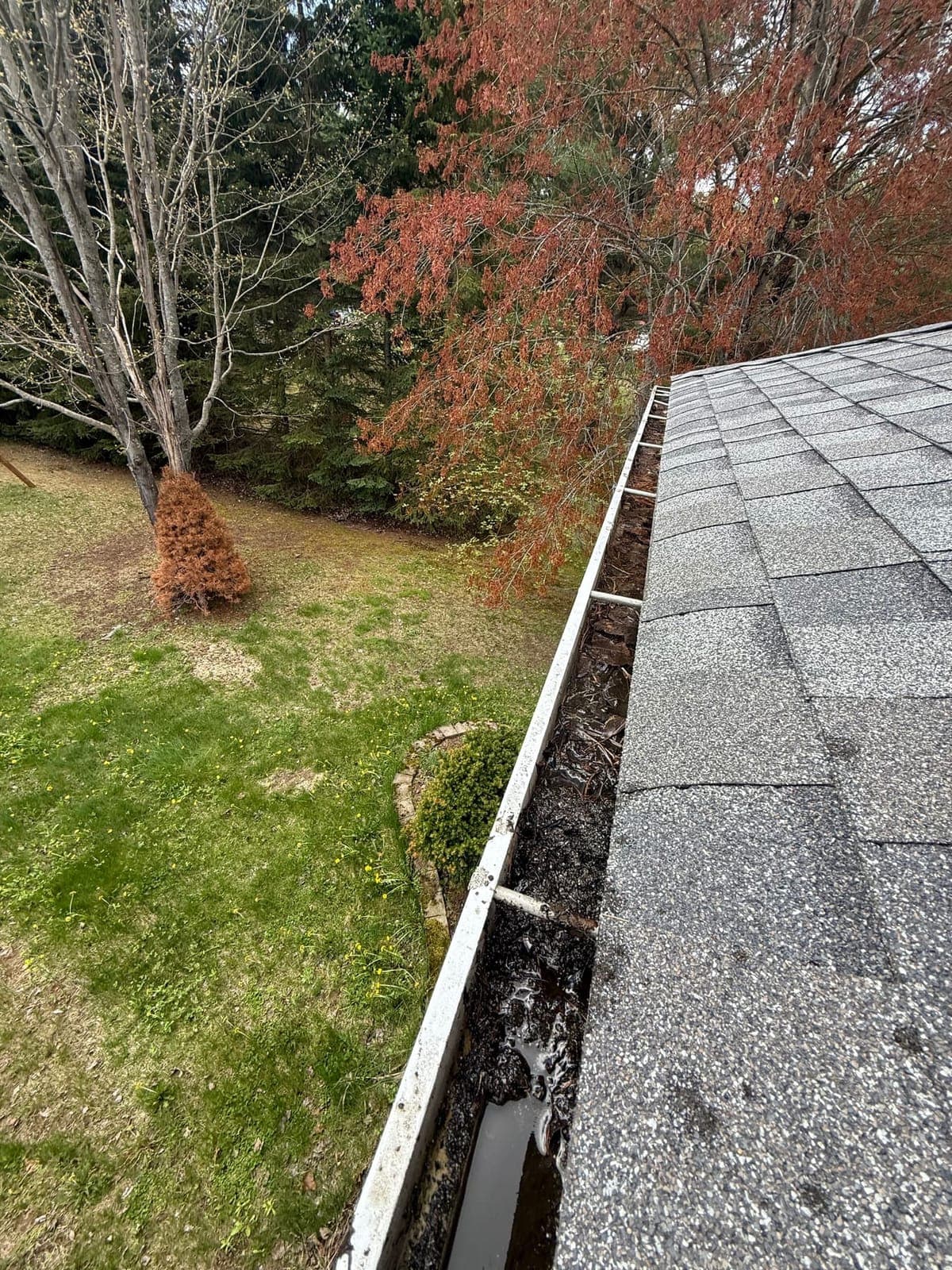 Residential gutter cleaning callout by Prestige View Services in the Ottawa Valley