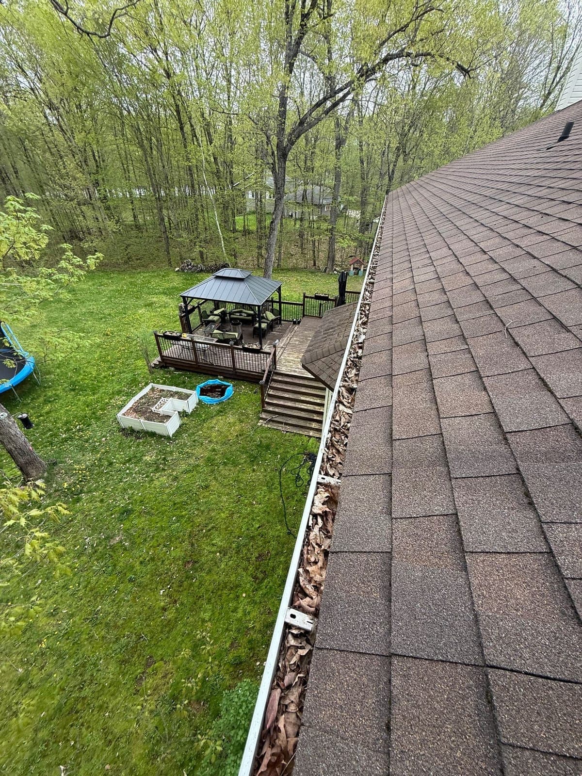 Residential gutter cleaning callout by Prestige View Services in the Ottawa Valley