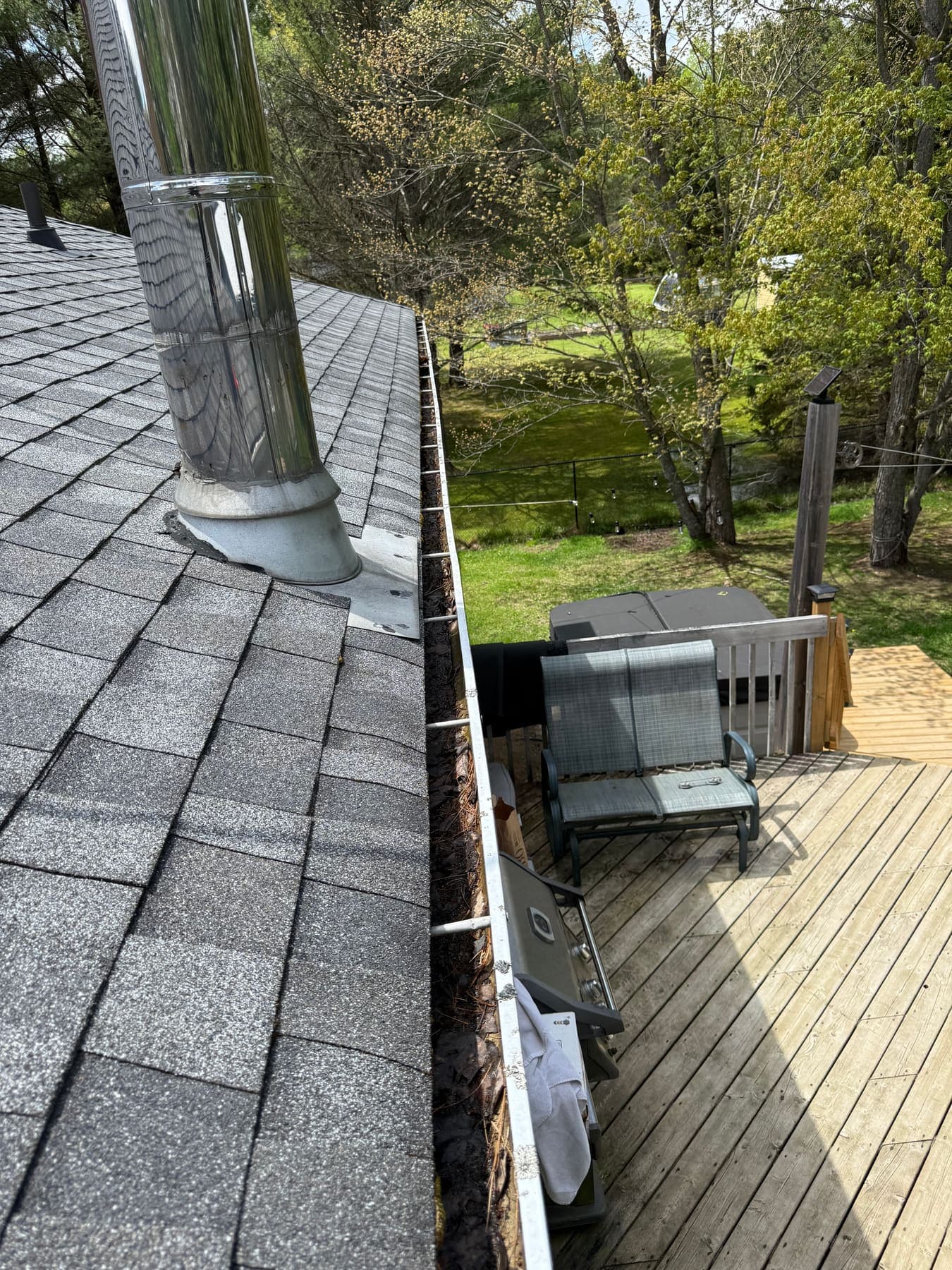 Residential gutter cleaning callout by Prestige View Services in the Ottawa Valley