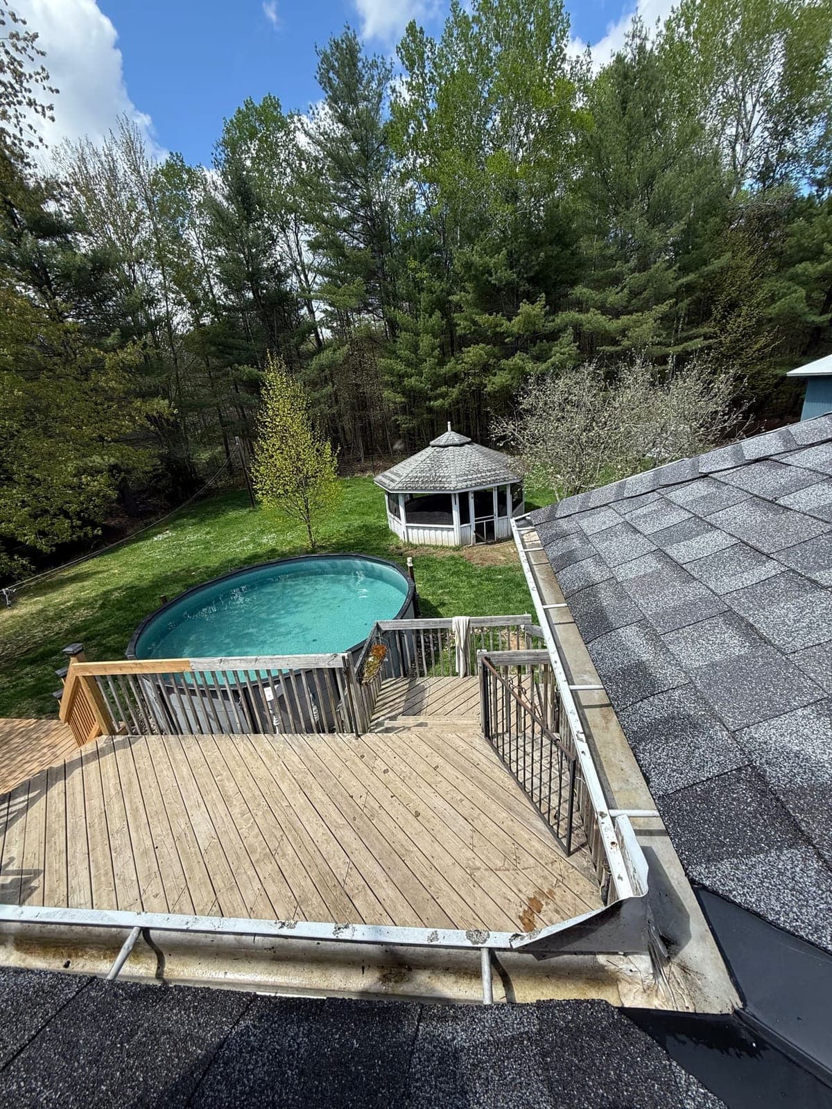 Residential gutter cleaning callout by Prestige View Services in the Ottawa Valley